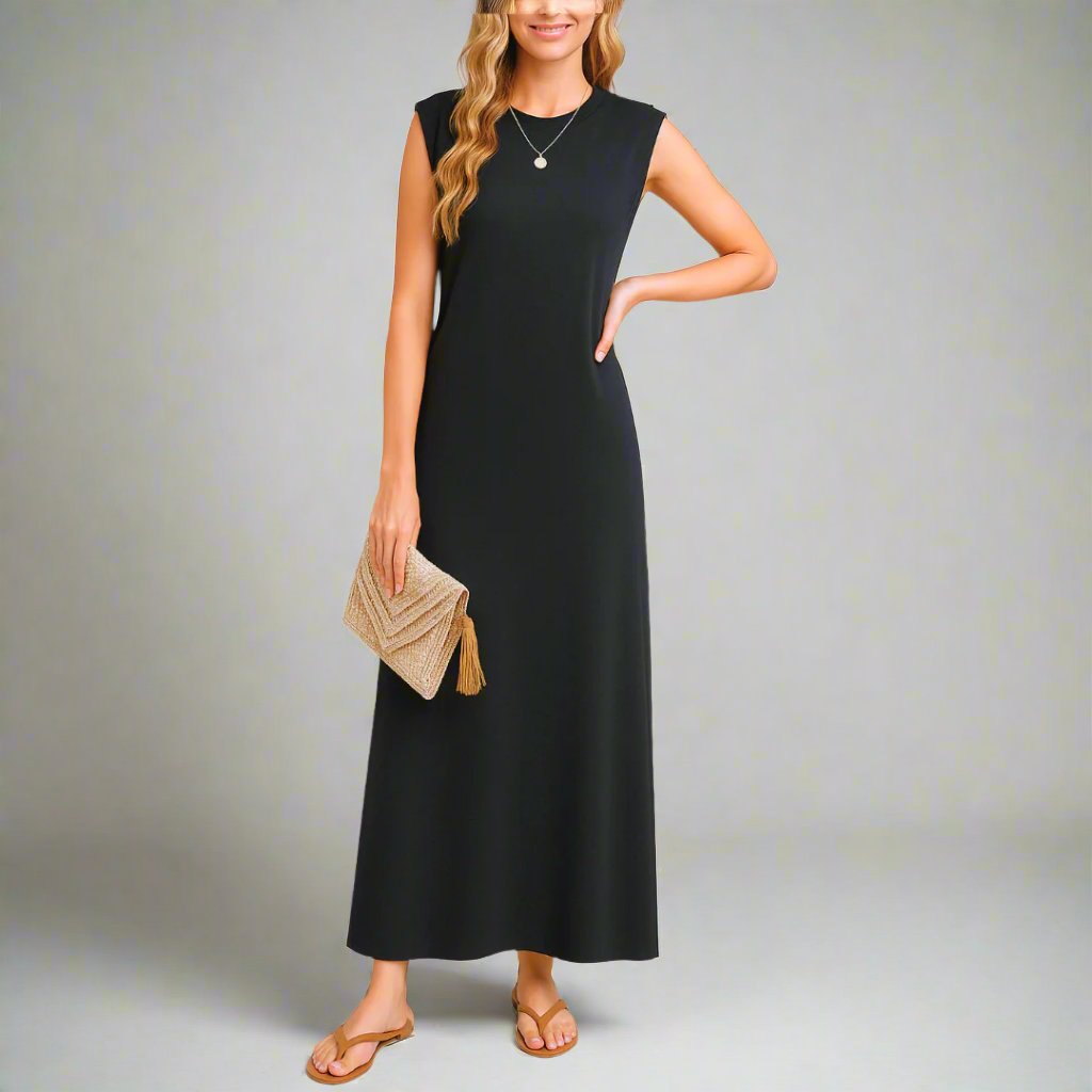 Emma | Elegante Lange Anti-Kreuk Jurk