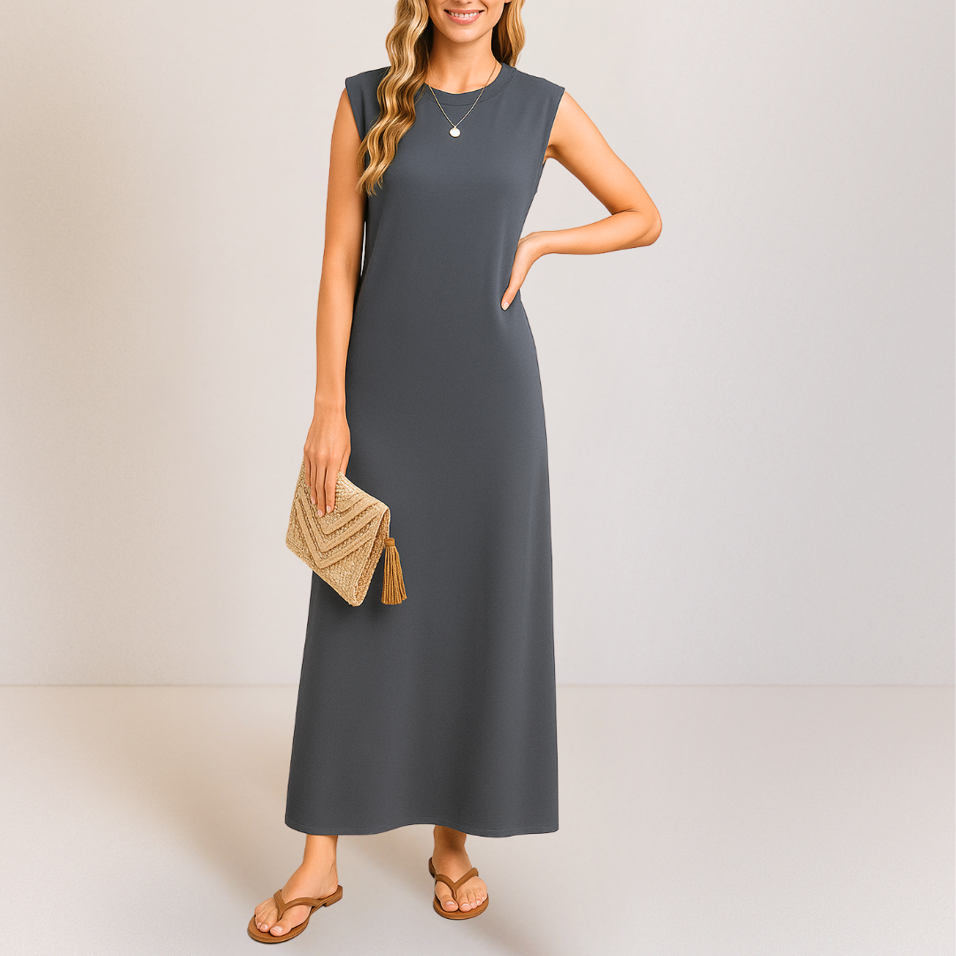 Emma | Elegante Lange Anti-Kreuk Jurk