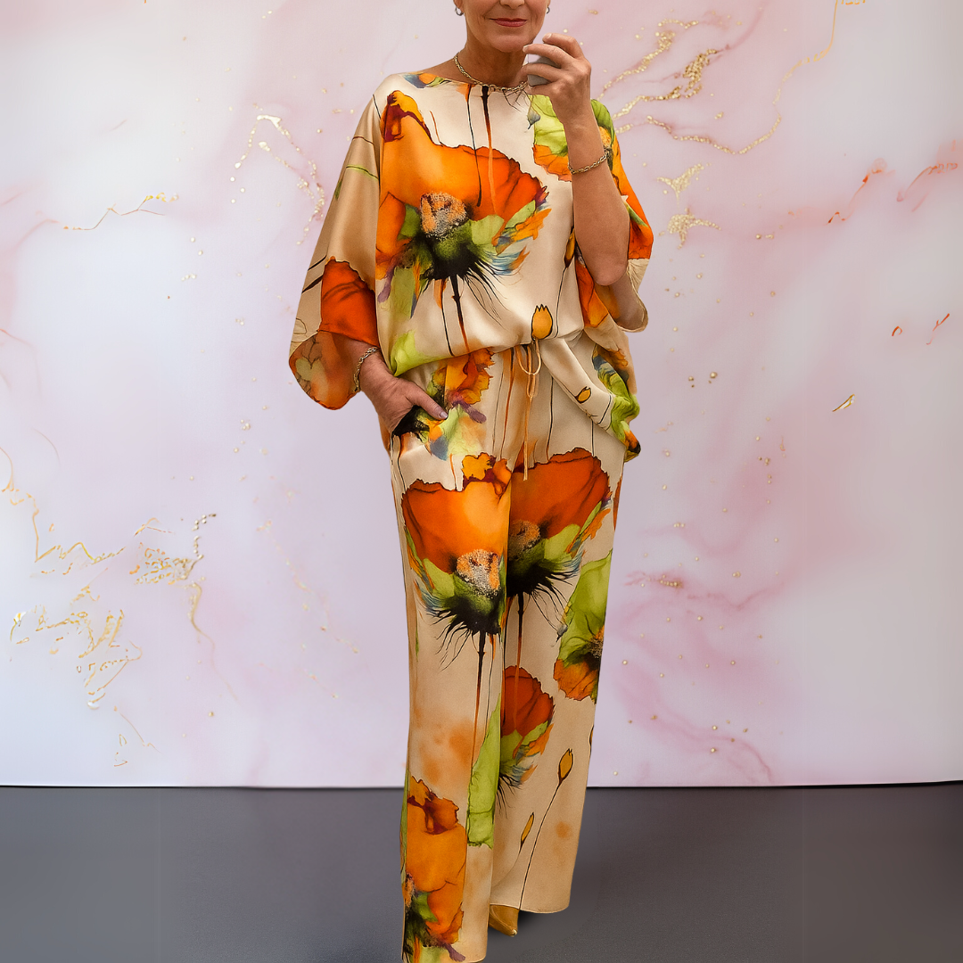 Moniek | Satijnen Tweedelige Damesset