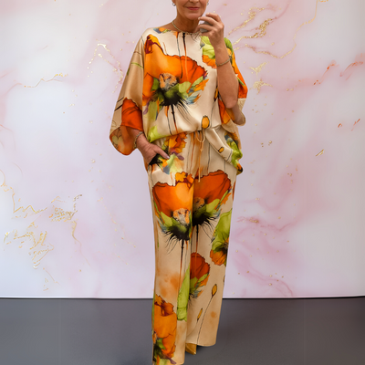 Moniek | Satijnen Tweedelige Damesset