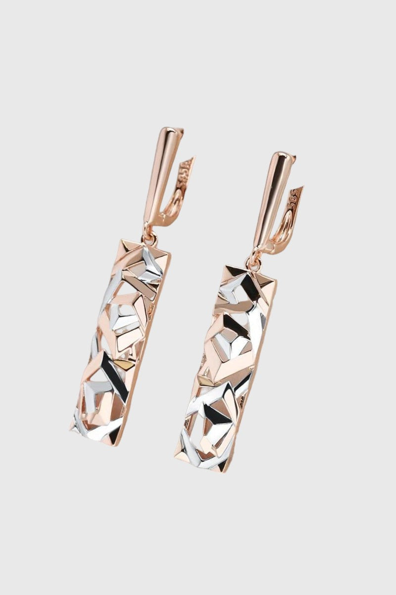 Aria | Rechthoekige Oorbellen Goud en Zilver