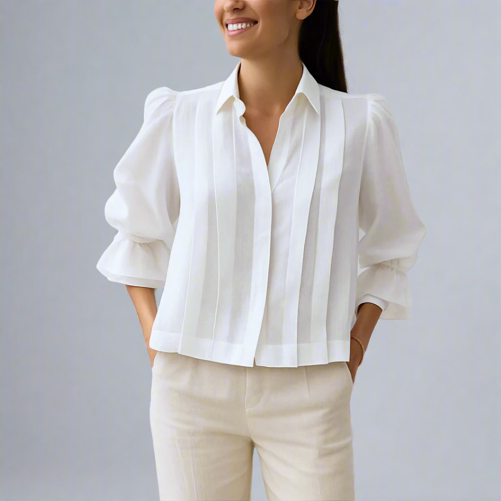 Nora | Elegante geplooide blouse