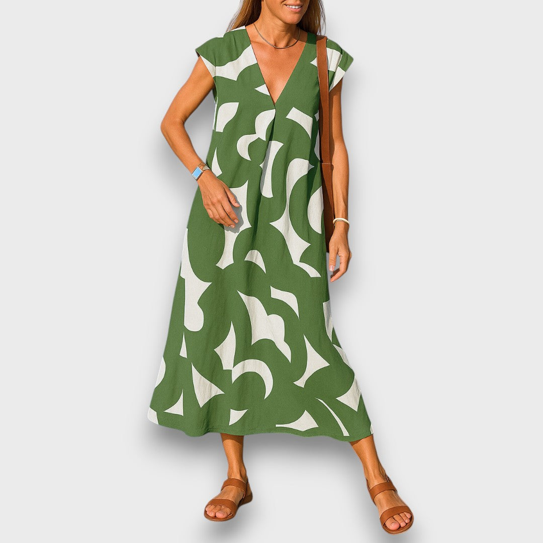 Linae – Luftiges Kleid mit V-Ausschnitt