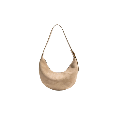Coralie | Halve Maan Tas van Suède