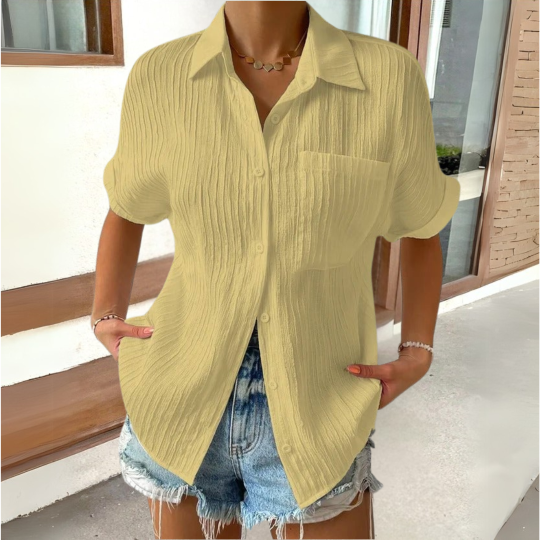 Anneke | Elegante blouse met overhemdkraag