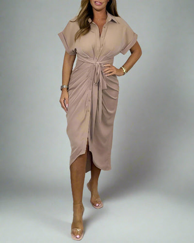 Koelman | Geplooide Jurk met Revers