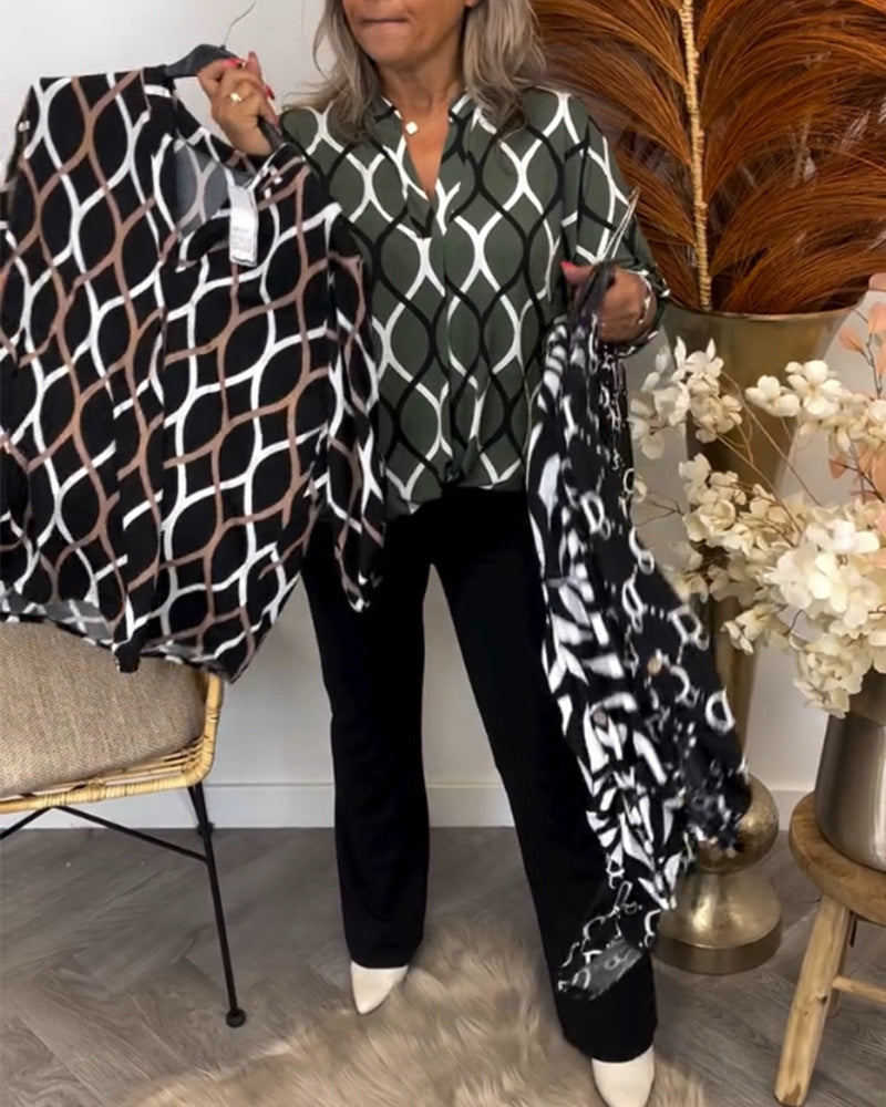 Janny | Elegante blouse met lange mouwen