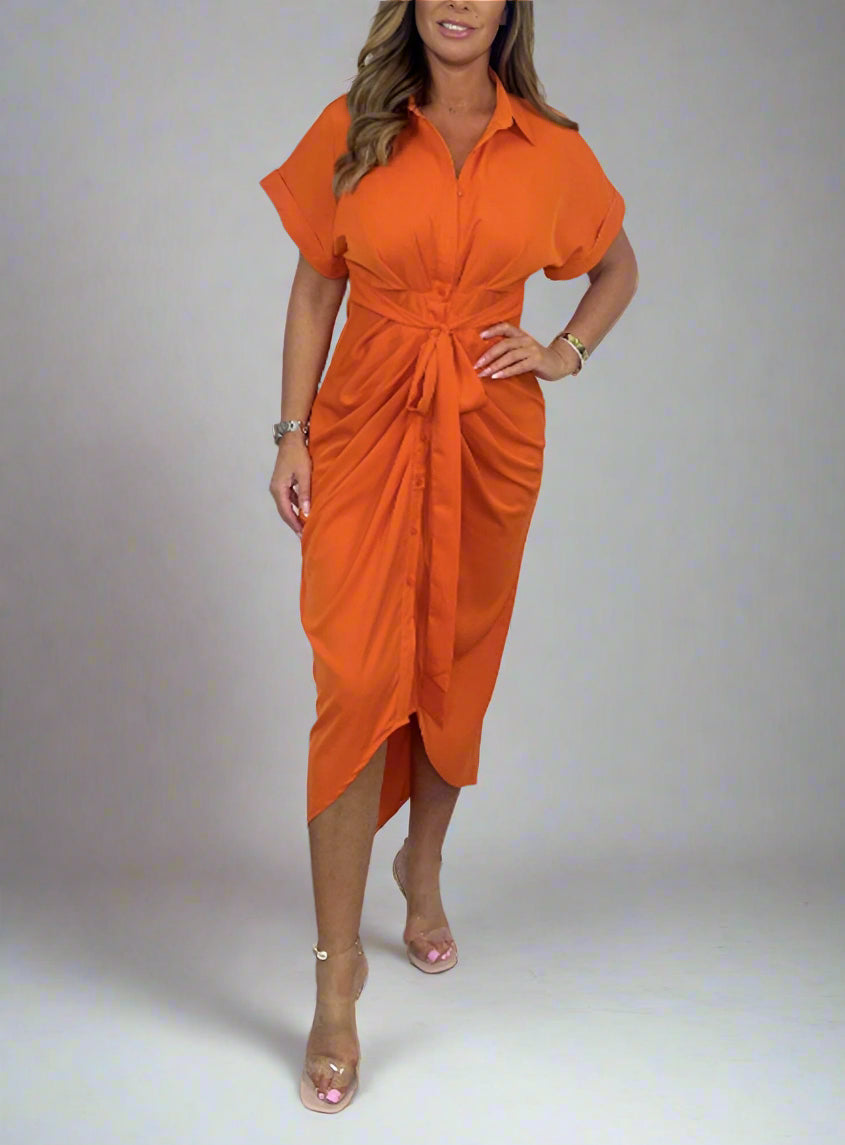 Koelman | Geplooide Jurk met Revers