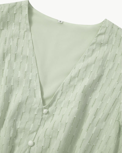 Lara | V-hals jurk met ruches