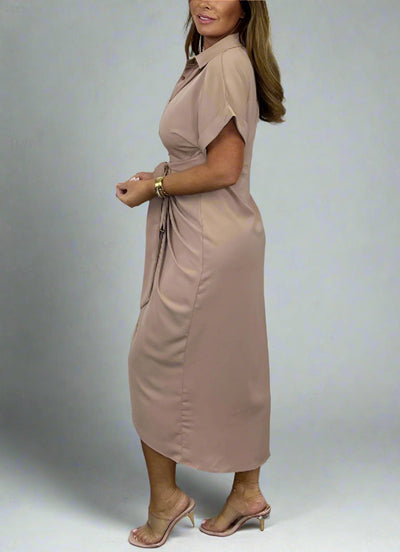 Koelman | Geplooide Jurk met Revers