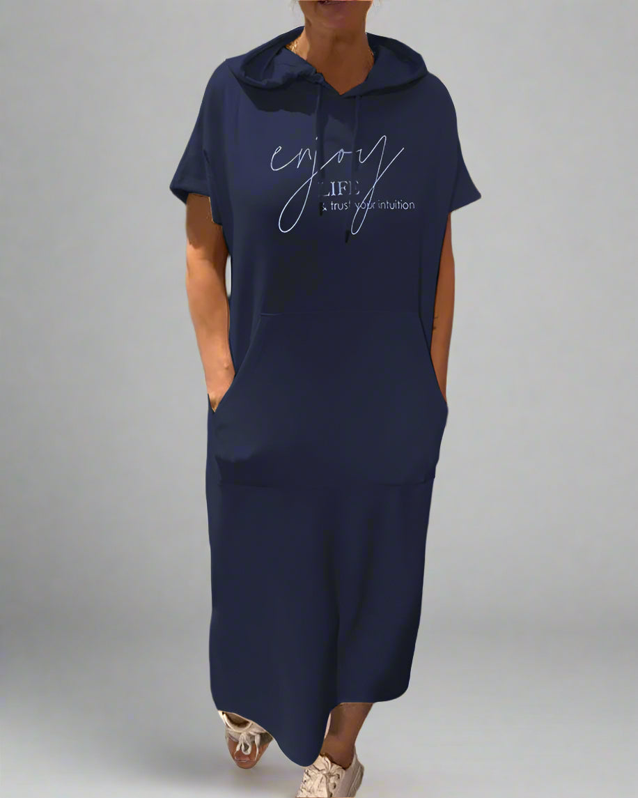 Saskia | Comfortabele hoodiejurk