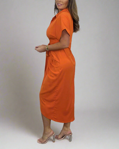 Koelman | Geplooide Jurk met Revers