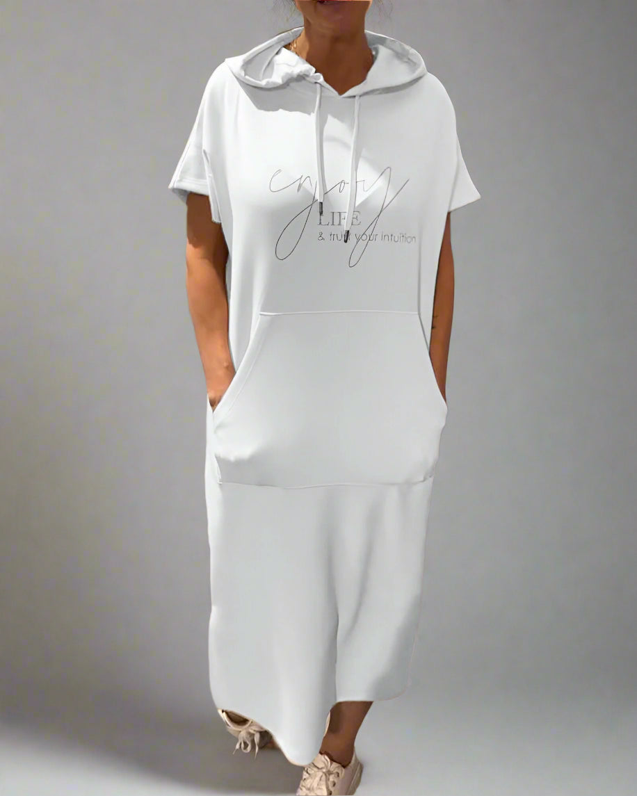 Saskia | Comfortabele hoodiejurk