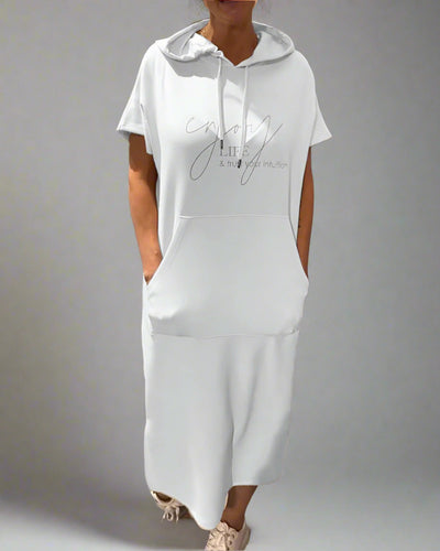 Saskia | Comfortabele hoodiejurk