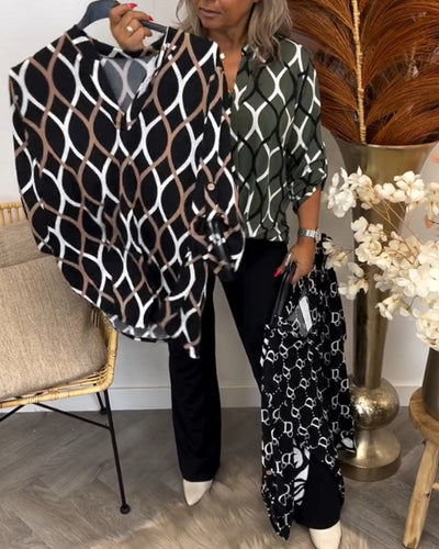 Janny | Elegante blouse met lange mouwen