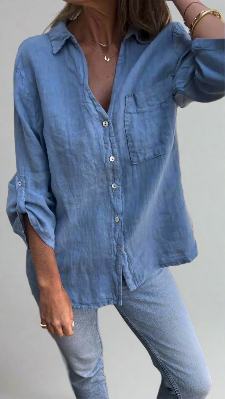 Lisette | Ibiza Style Casual Overhemd Blouse