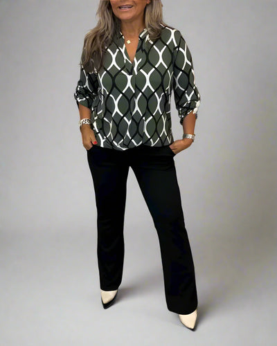 Janny | Elegante blouse met lange mouwen