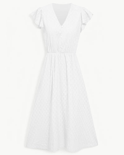 Lara | V-hals jurk met ruches