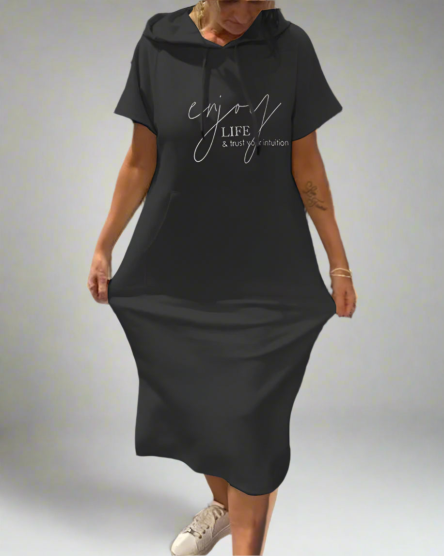 Saskia | Comfortabele hoodiejurk