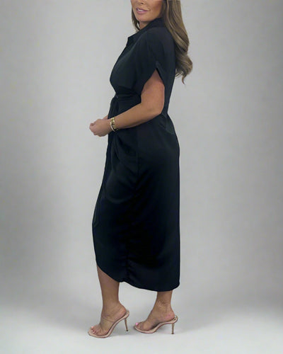 Koelman | Geplooide Jurk met Revers