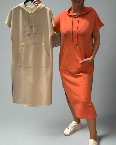 Saskia | Comfortabele hoodiejurk