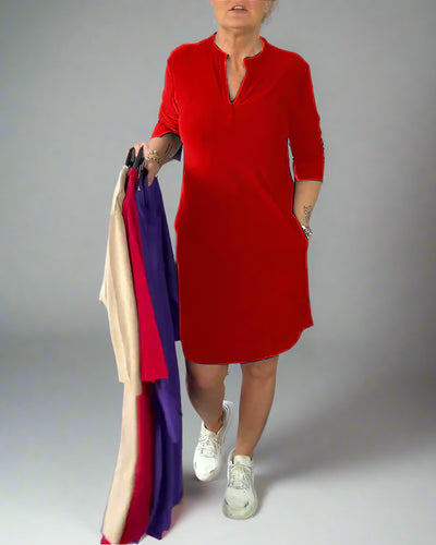 Miravo | Eenvoudige V-hals Jurk