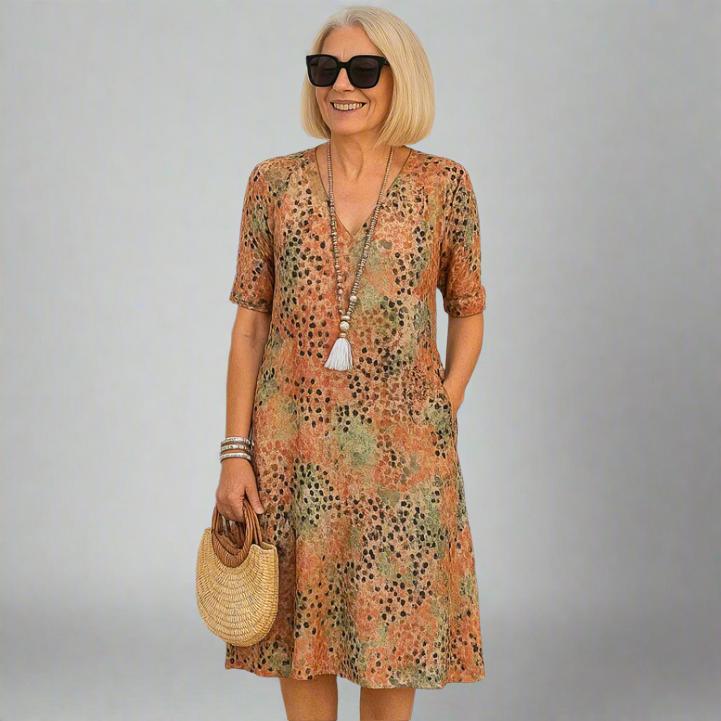 José | Levendige Midi-Lengte Jurk