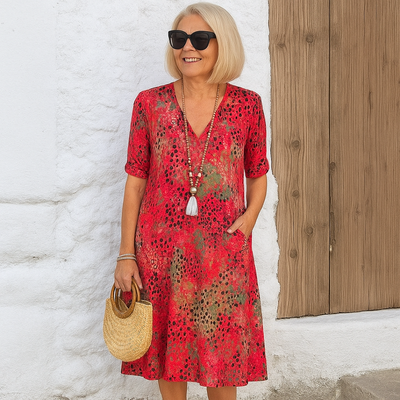 José | Levendige Midi-Lengte Jurk