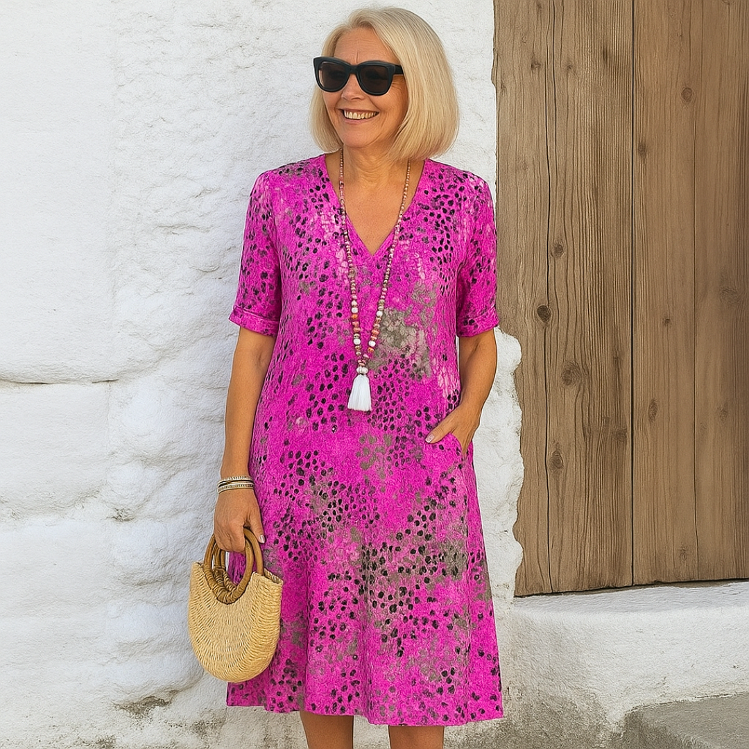 José | Levendige Midi-Lengte Jurk