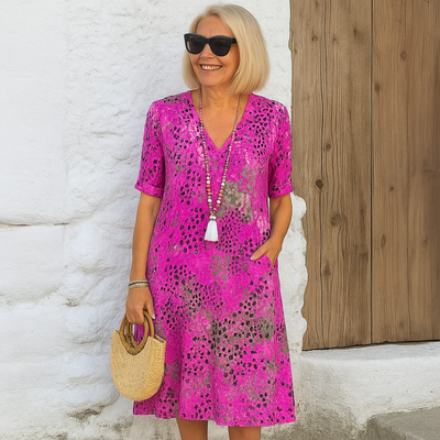 José | Levendige Midi-Lengte Jurk