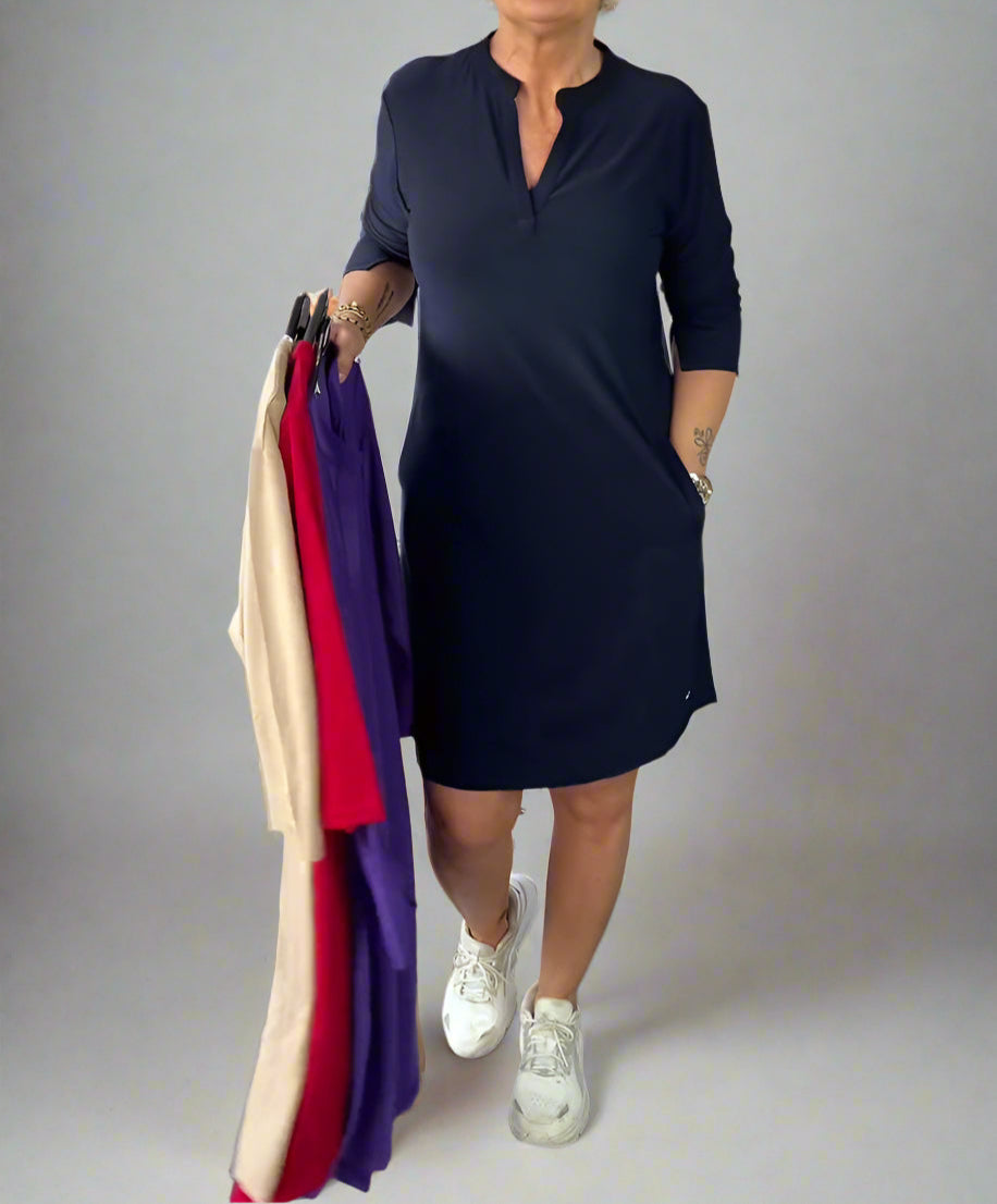 Miravo | Eenvoudige V-hals Jurk