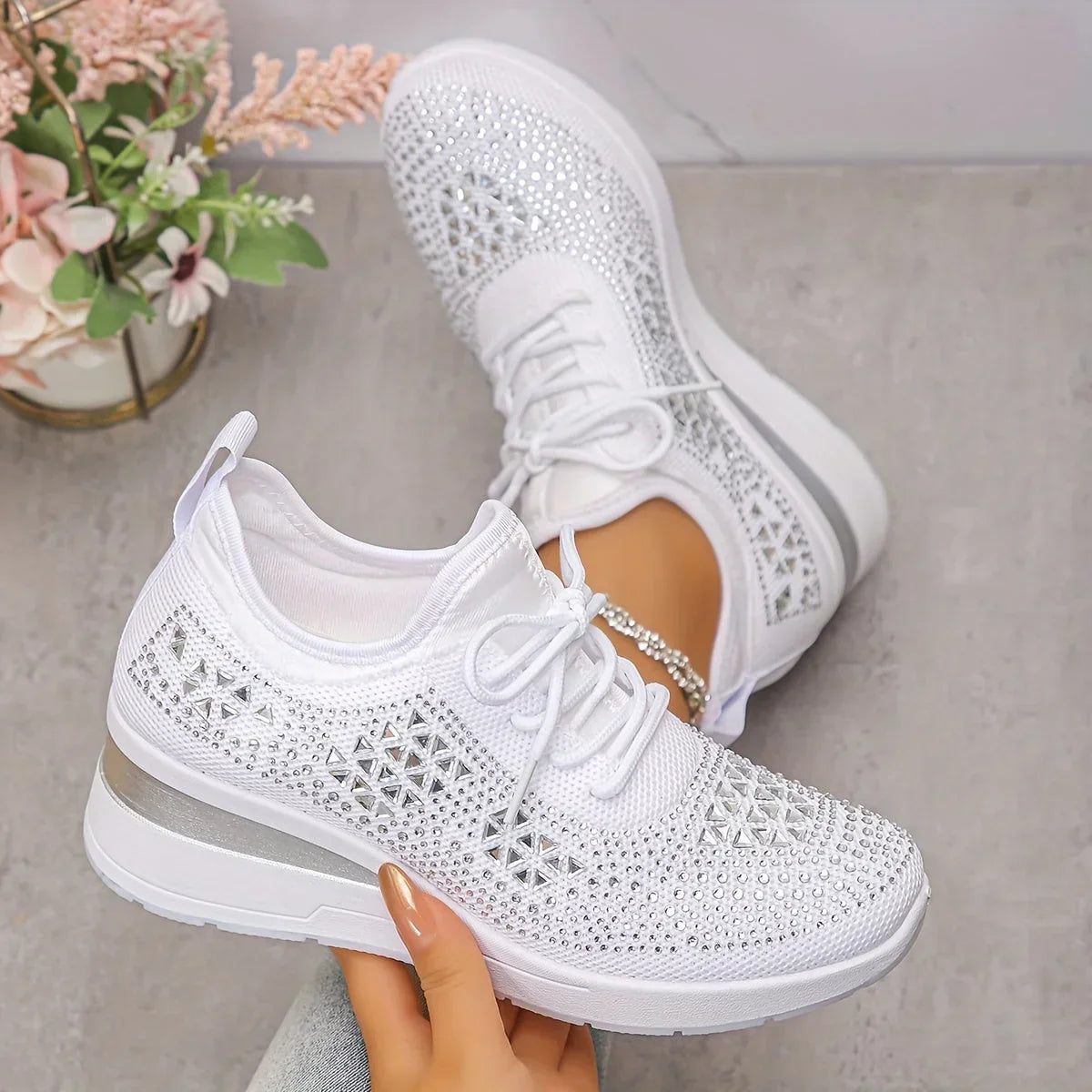 Giselle | Orthopedische sneakers met strass