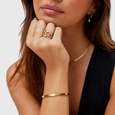 Luna | Goudblad Ring
