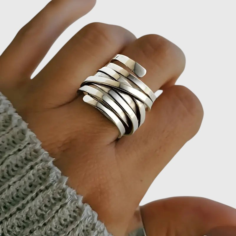 Seraphina | Vintage Brede Zilveren Ring