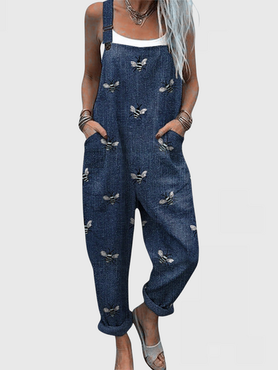 Laurine | Salopette met geborduurde bijen