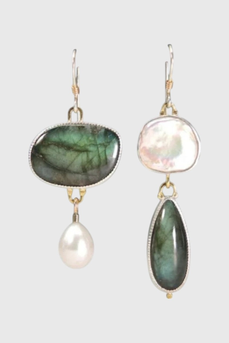 Kaia | Vintage Stenen Oorbellen