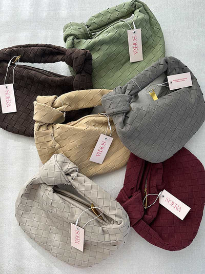 Anémone | Mini tas van geweven suede