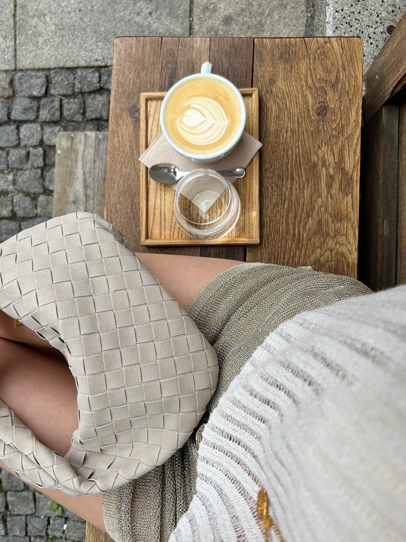 Anémone | Mini tas van geweven suede