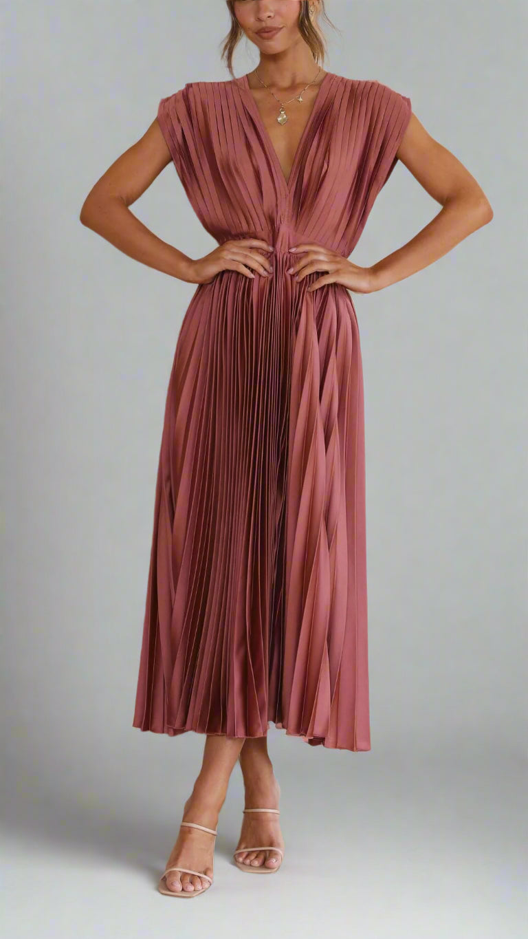 Maria | Elegant Geplooide Jurk