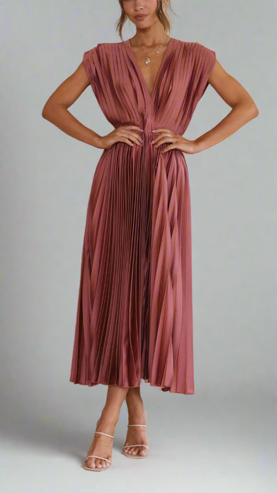 Maria | Elegant Geplooide Jurk