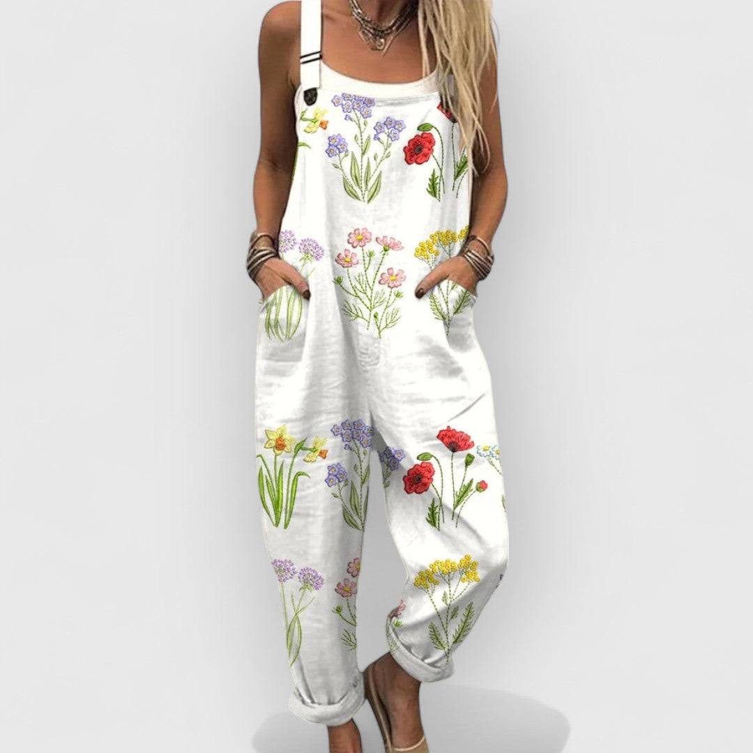 Belinda | Retro Floral Jumpsuit
