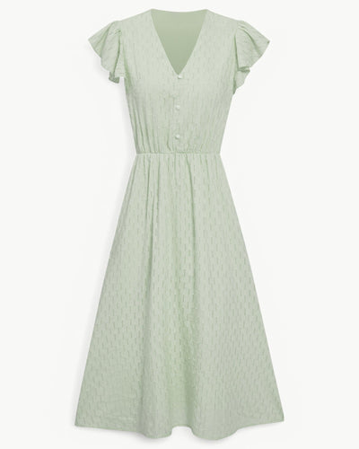 Lara | V-hals jurk met ruches