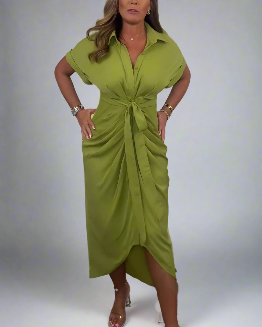 Koelman | Geplooide Jurk met Revers