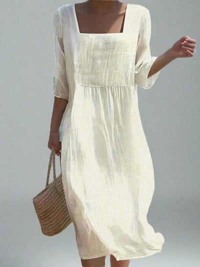 Lunelle | Elegante linnen zomerjurk