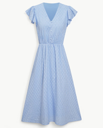 Lara | V-hals jurk met ruches