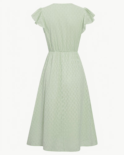 Lara | V-hals jurk met ruches