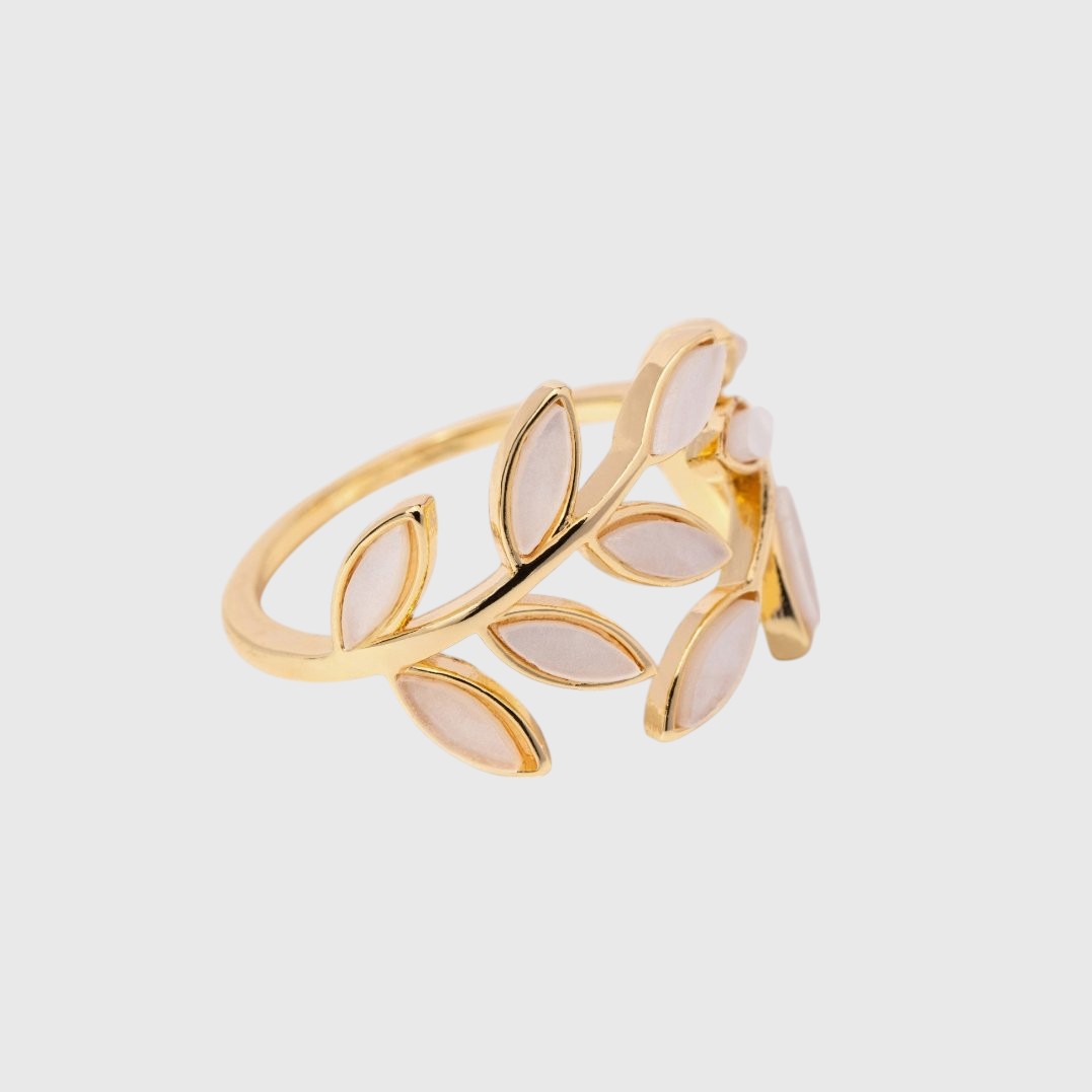 Luna | Goudblad Ring