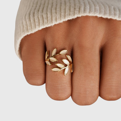 Luna | Goudblad Ring