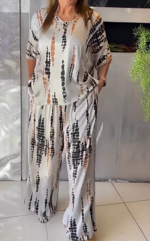 Hannah | Casual tweedelig pak met ronde hals