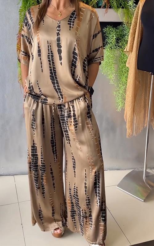 Hannah | Casual tweedelig pak met ronde hals